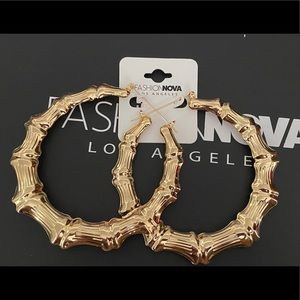 Bamboo Hoop Earrings